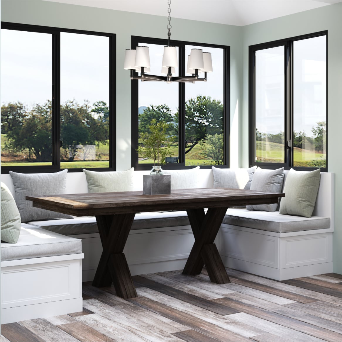 Vinyl Windows - Home Interior View Black Casement Windows
