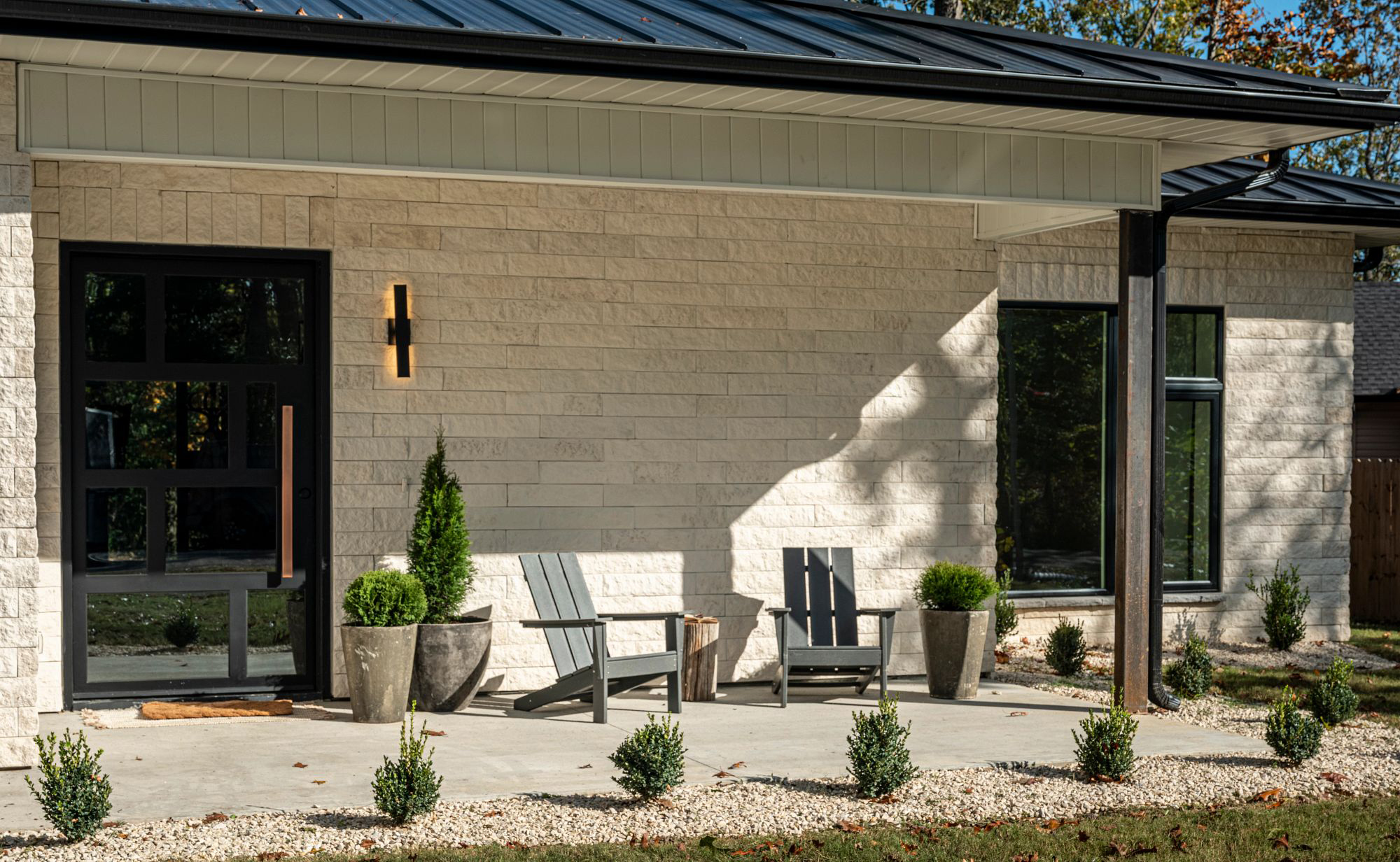 From Safe Room to Safe House: A New Approach to Resilient Homebuilding 4 ply gem impact windows and doors and grezzo stone veneer in NW AR